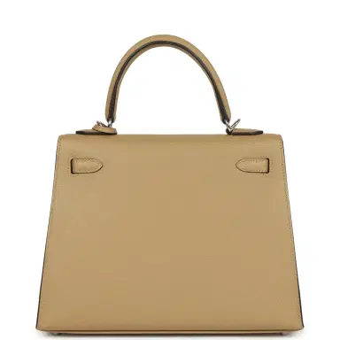 HERMÈS Hermes Kelly Sellier 25 Poussiere Epsom Electrum Hardware | Thumbnail 4