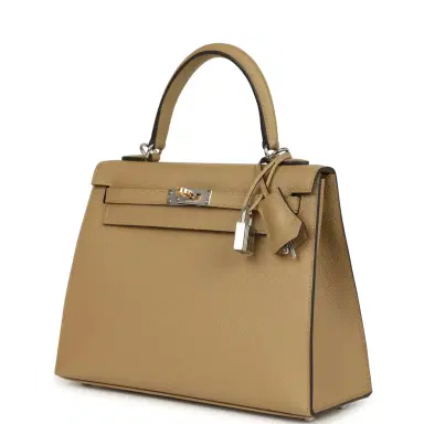 HERMÈS Hermes Kelly Sellier 25 Poussiere Epsom Electrum Hardware | Thumbnail 5