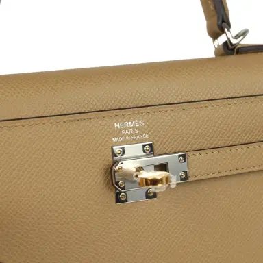 HERMÈS Hermes Kelly Sellier 25 Poussiere Epsom Electrum Hardware | Thumbnail 7