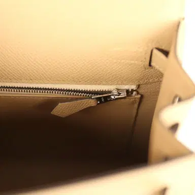 HERMÈS Hermes Kelly Sellier 25 Poussiere Epsom Electrum Hardware | Thumbnail 9