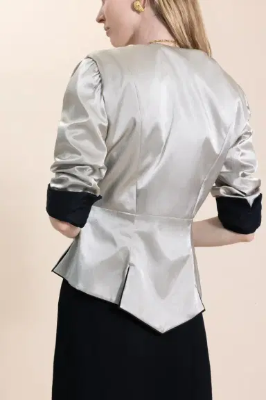Chloé Shiny Twill Mix Jacket | Thumbnail 4 Chloé Shiny Twill Mix Jacket | Thumbnail 4
