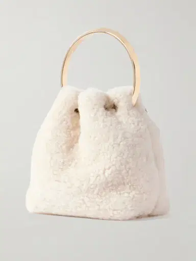 Jimmy Choo Bon Bon Embellished Shearling Bucket Bag | Thumbnail 3 Jimmy Choo Bon Bon Embellished Shearling Bucket Bag | Thumbnail 3