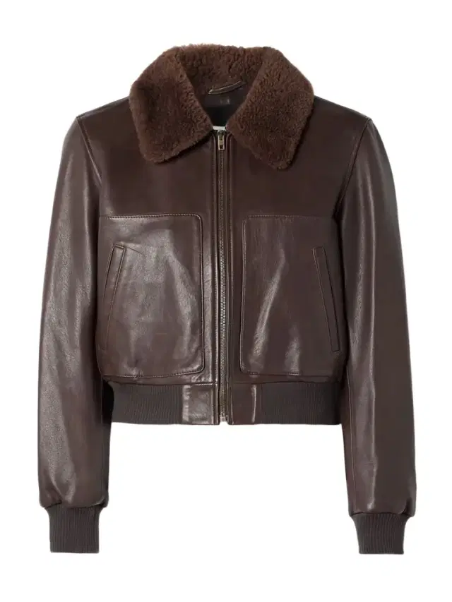 Tom Shearling-trimmed Leather Jacket