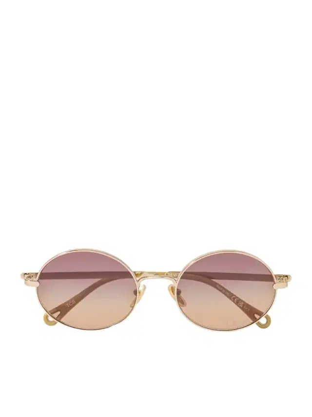 Aly Oval-frame Gold-tone Sunglasses