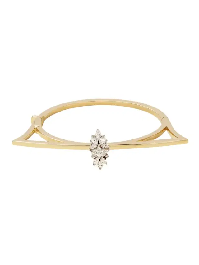 YEPREM Strada 18-karat Yellow And White Gold Diamond Bangle
