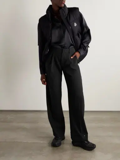 Moncler Genius + Edward Enninful Pleated Woven Wide-leg Pants | Thumbnail 2 Moncler Genius + Edward Enninful Pleated Woven Wide-leg Pants | Thumbnail 2
