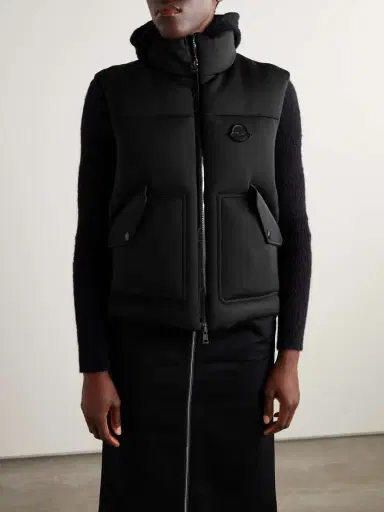 Moncler Genius + Edward Enninful Appliquéd Quilted Scuba Down Vest | Thumbnail 3 Moncler Genius + Edward Enninful Appliquéd Quilted Scuba Down Vest | Thumbnail 3