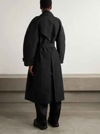 Moncler Genius + Edward Enninful Zake Belted Double-breasted Shell Trench Coat | Thumbnail 3