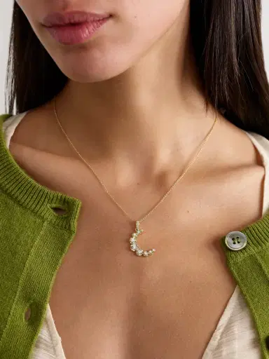 Jennifer Meyer Moon 18-karat Gold Diamond Necklace | Thumbnail 2 Jennifer Meyer Moon 18-karat Gold Diamond Necklace | Thumbnail 2