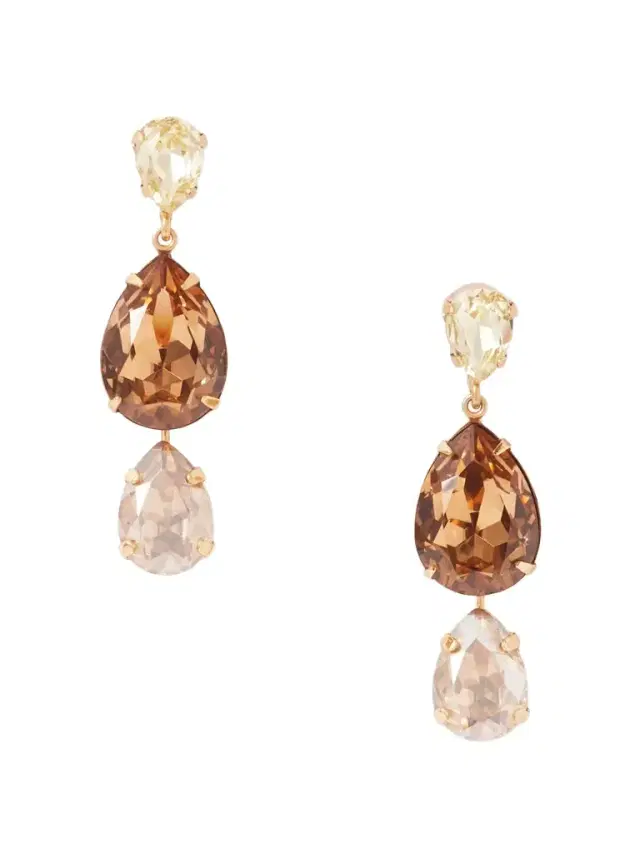 Natalina 18-karat Gold-plated And Crystal Earrings
