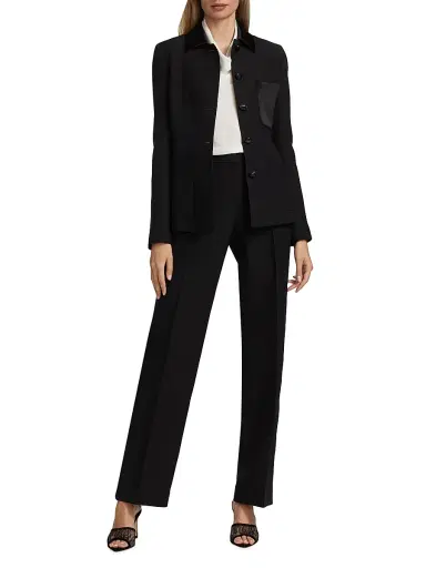 Lafayette 148 New York Women's Gates Straight Leg Pants - Black - Size 14 | Thumbnail 2