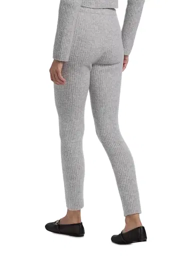 The Elder Statesman Women's Rib-Knit Cashmere-Silk Pants | Thumbnail 5