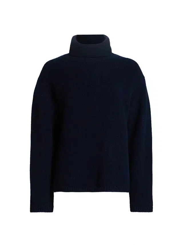 Women's Turtleneck Cashmere Sweater - Navy