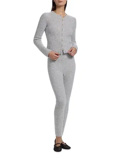 The Elder Statesman Women's Rib-Knit Cashmere-Silk Cardigan | Thumbnail 2