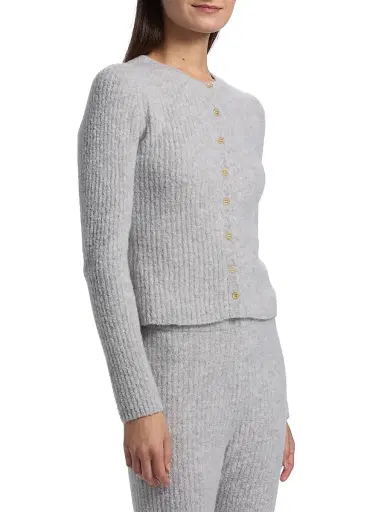 The Elder Statesman Women's Rib-Knit Cashmere-Silk Cardigan | Thumbnail 4