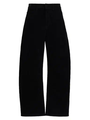 Nili Lotan Women's Tribeca Corduroy Barrel-Leg Crop Pants - Jet Black | Thumbnail 1 Nili Lotan Women's Tribeca Corduroy Barrel-Leg Crop Pants - Jet Black | Thumbnail 1