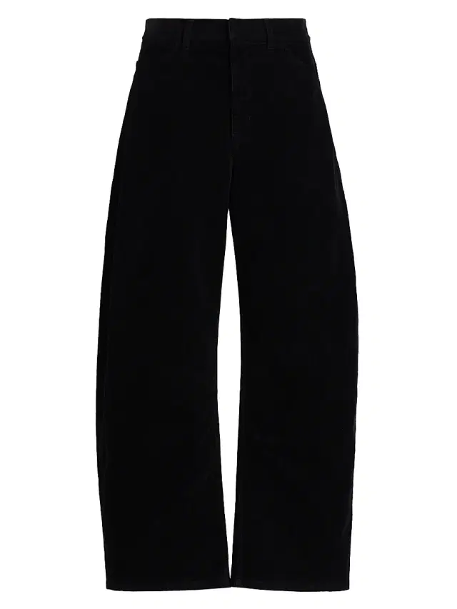 Women's Tribeca Corduroy Barrel-Leg Crop Pants - Jet Black Women's Tribeca Corduroy Barrel-Leg Crop Pants - Jet Black