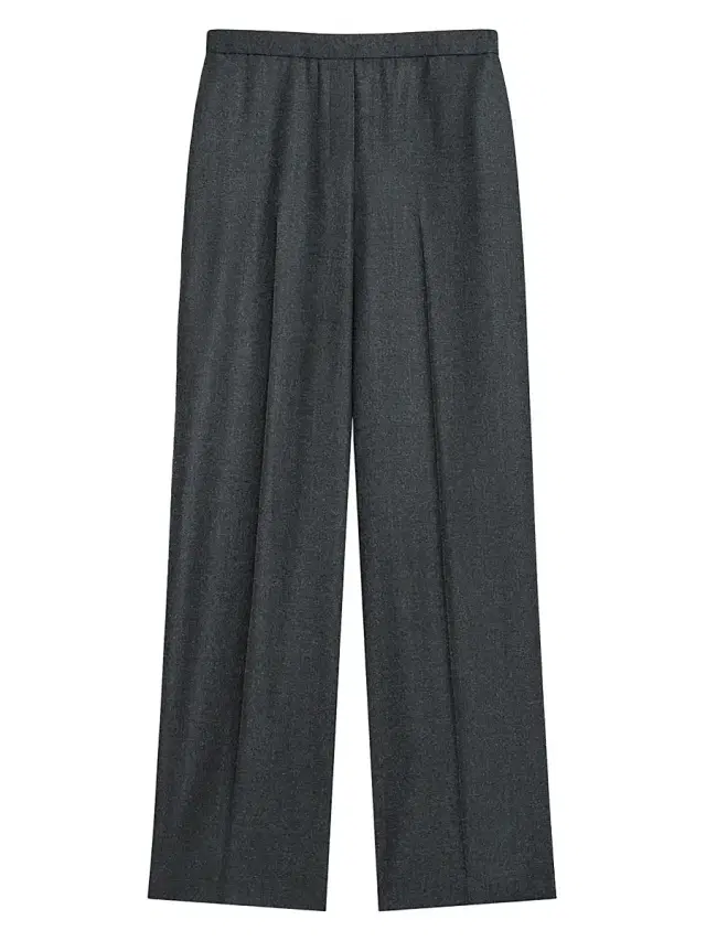 Theory Women's Virgin Wool Wide-Leg Pants - New Charcoal Melange