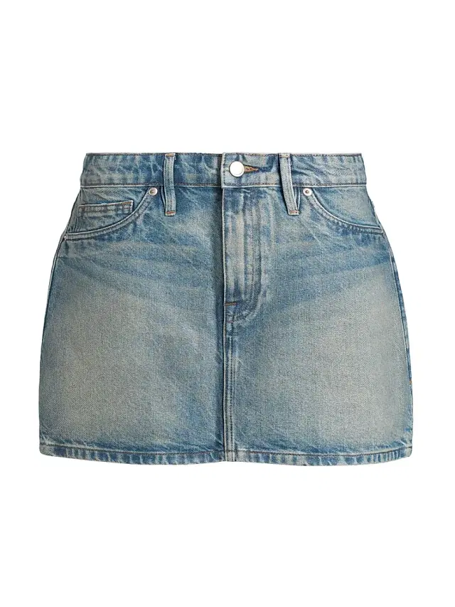 Good American Women's Coated Good 9's Miniskirt - Indigo