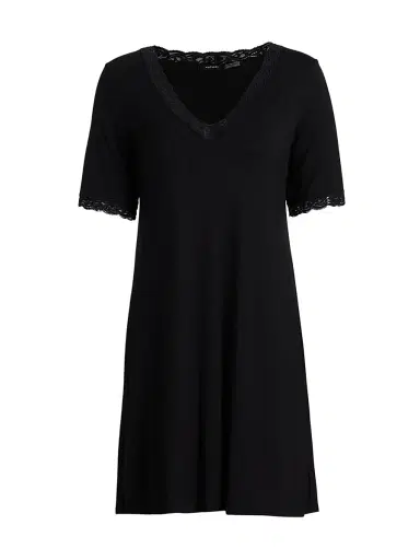 Natori Women's Feathers Essentials Lace-Trim A-line Minidress | Thumbnail 1 Natori Women's Feathers Essentials Lace-Trim A-line Minidress | Thumbnail 1
