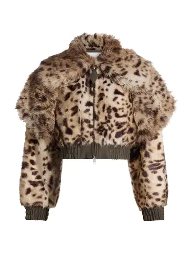 Aknvas Women's Valde Faux Fur Lynx Bomber Jacket | Thumbnail 1 Aknvas Women's Valde Faux Fur Lynx Bomber Jacket | Thumbnail 1