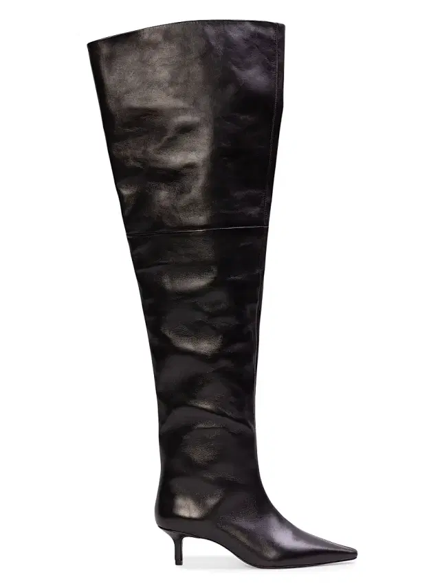 Women's Kira 50MM Thigh-High Boots - Black Leather