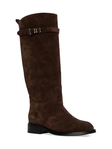Black Suede Studio Women's Ashley Suede Rider Boots - Dark Brown Suede | Thumbnail 2 Black Suede Studio Women's Ashley Suede Rider Boots - Dark Brown Suede | Thumbnail 2