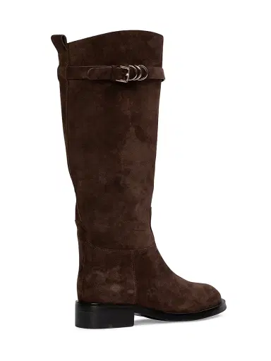 Black Suede Studio Women's Ashley Suede Rider Boots - Dark Brown Suede | Thumbnail 5 Black Suede Studio Women's Ashley Suede Rider Boots - Dark Brown Suede | Thumbnail 5