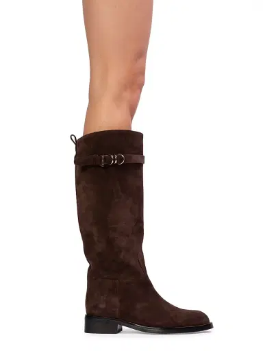 Black Suede Studio Women's Ashley Suede Rider Boots - Dark Brown Suede | Thumbnail 6 Black Suede Studio Women's Ashley Suede Rider Boots - Dark Brown Suede | Thumbnail 6