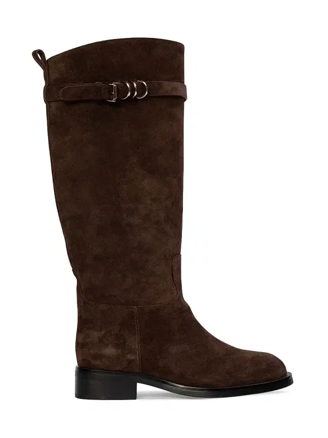 Women's Ashley Suede Rider Boots - Dark Brown Suede