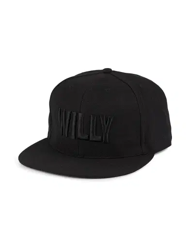 Willy Chavarria Men's Willy Flat-Brim Cap - Black | Thumbnail 1