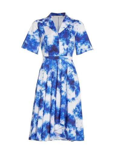 Jason Wu Collection Women's Dyed Short-Sleeve Shirtdress - Indigo Multi | Thumbnail 1