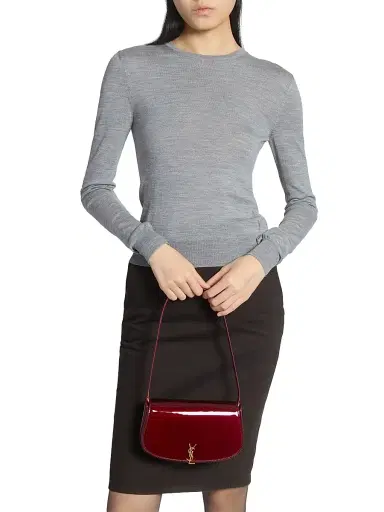 Saint Laurent Women's Mini Voltaire Shoulder Bag Iin Patent Leather | Thumbnail 2 Saint Laurent Women's Mini Voltaire Shoulder Bag Iin Patent Leather | Thumbnail 2