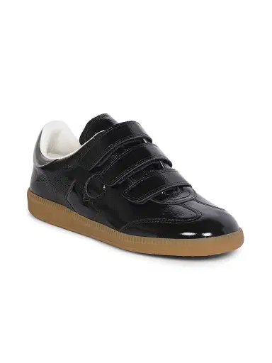 Isabel Marant Women's Festive Beth Leather Sneakers - Black Silver | Thumbnail 2