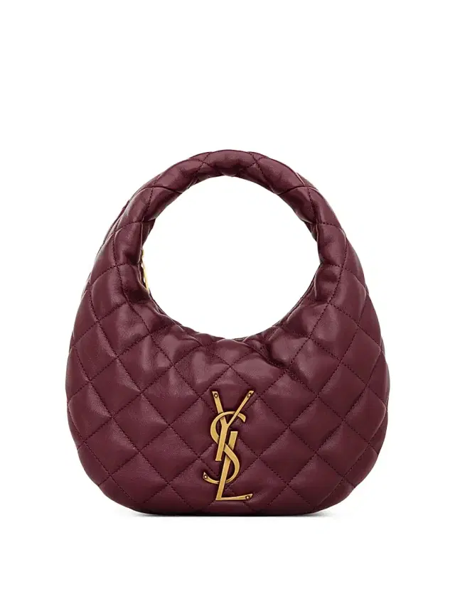 Saint Laurent Women's Icarino Top Handle Bag in Quilted Nappa - Rouge Cabernet