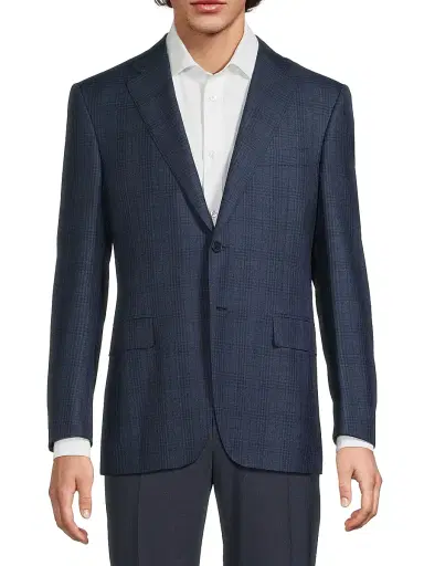 Canali Men's Siena Plaid Classic-Fit Sportcoat | Thumbnail 3 Canali Men's Siena Plaid Classic-Fit Sportcoat | Thumbnail 3