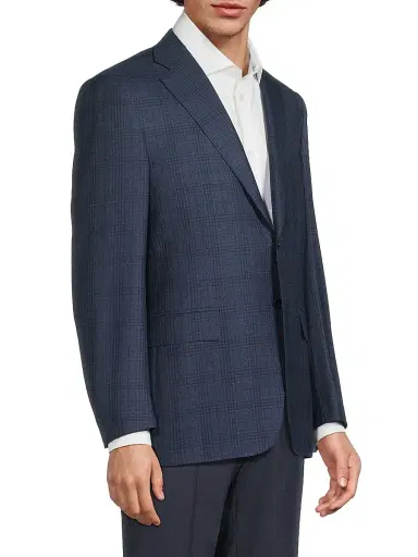 Canali Men's Siena Plaid Classic-Fit Sportcoat | Thumbnail 4 Canali Men's Siena Plaid Classic-Fit Sportcoat | Thumbnail 4