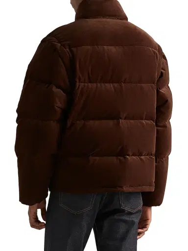 Prada Men's Medium-Weight Corduroy Down Jacket - Brown | Thumbnail 4 Prada Men's Medium-Weight Corduroy Down Jacket - Brown | Thumbnail 4