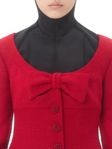 Valentino Garavani Women's Short Jacket in Plain Wool Tweed - Paris | Thumbnail 5 Valentino Garavani Women's Short Jacket in Plain Wool Tweed - Paris | Thumbnail 5