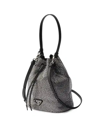Prada Women's Crystal-Studded Satin Mini-Bag | Thumbnail 2