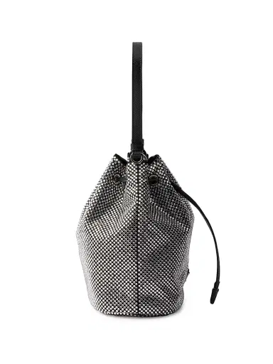 Prada Women's Crystal-Studded Satin Mini-Bag | Thumbnail 4