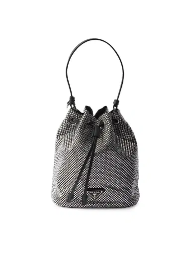 Prada Women's Crystal-Studded Satin Mini-Bag | Thumbnail 1