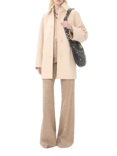 Valentino Garavani Women's Natté Buttoned Weave Pants - Ivory Beige - Size 2 | Thumbnail 6