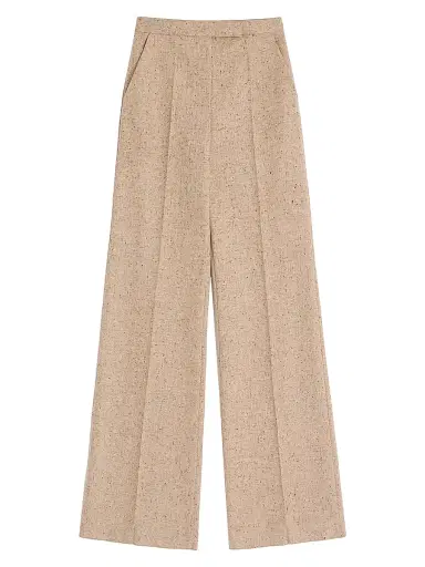 Valentino Garavani Women's Natté Buttoned Weave Pants - Ivory Beige - Size 2 | Thumbnail 1