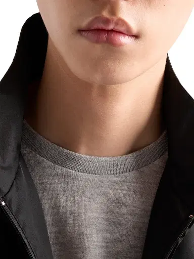 Prada Men's Oversized Cashmere T-Shirt | Thumbnail 4