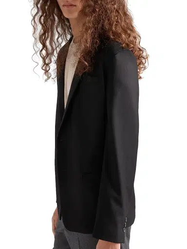 Prada Men's Single-Breasted Wool Blend Jacket - Black - Size 46 | Thumbnail 3 Prada Men's Single-Breasted Wool Blend Jacket - Black - Size 46 | Thumbnail 3