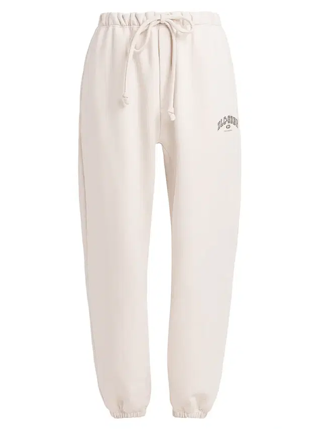 Men's Logo Cotton Sweatpants - Beige Chiaro