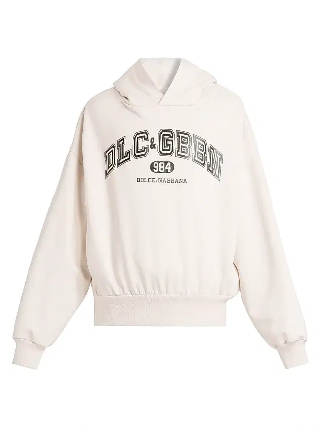 Men's Logo Cotton Hoodie - Beige Chiaro