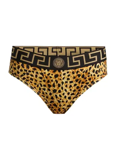 Versace Women's Cheetah-Print Stretch-Cotton Jersey Underwear - Size XL | Thumbnail 1