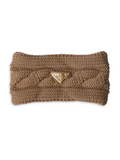 Prada Women's Wool Headband - Brown | Thumbnail 1
